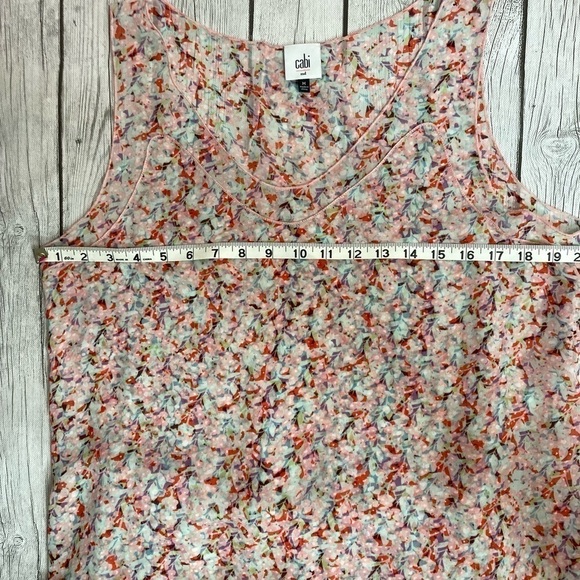 CAbi Women’s Top 5032 Bella Pink Floral Tank - Picture 7 of 11